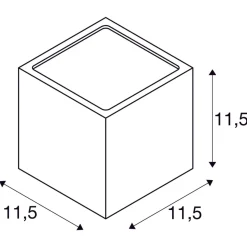 Sitra cube vegglampe utendørs opp/ned IP44