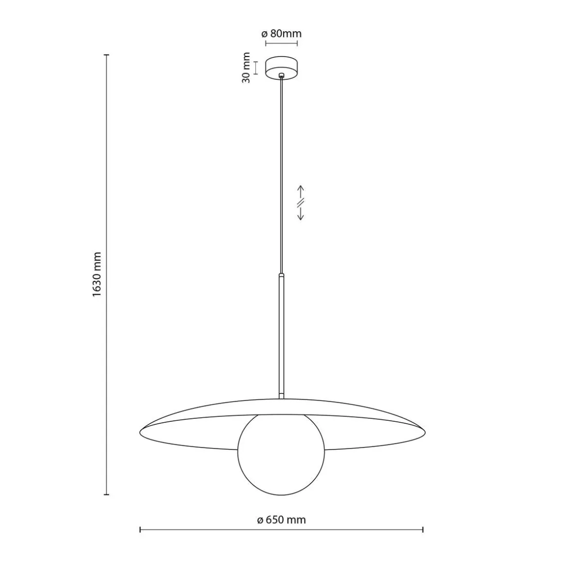 Slate takpendel 65 cm