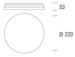 Slice Circle 220 taklampe IP54 2700/3000 Kelvin 10/15W Dimbar - Hvit