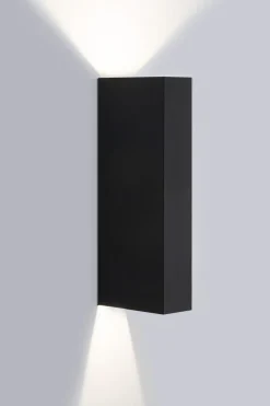 Slim Flex utendørs vegglampe IP65 2x4,6W Dimbar 3000K - Svart