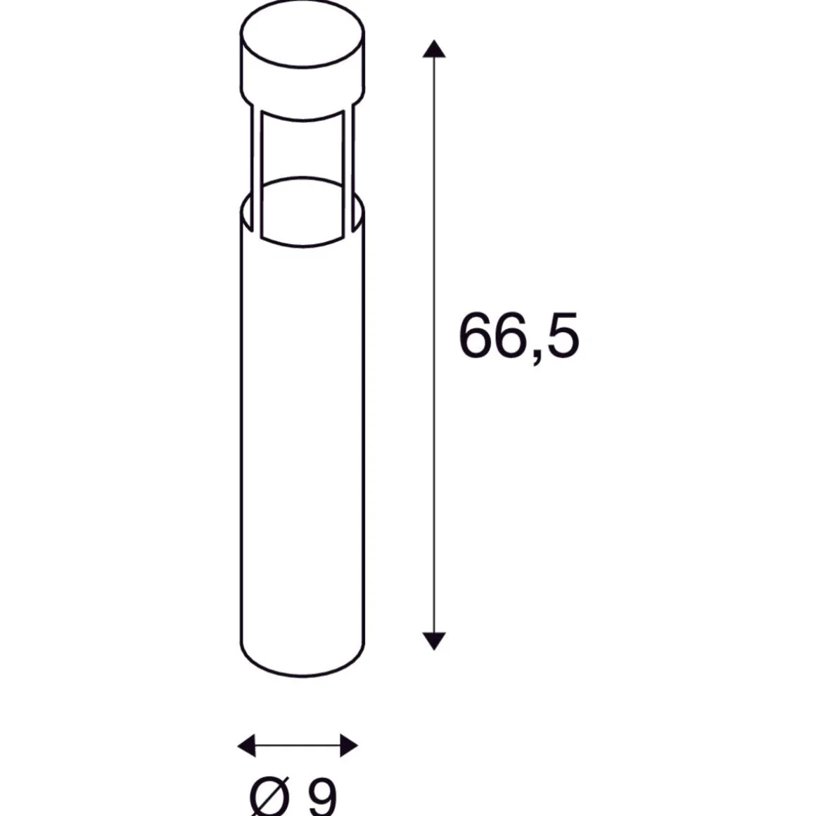 Slots pullert 66,5 cm 4,5W 3000 Kelvin IP44