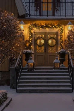 Slynge 19 meter - 120 minilys LED utendørs IP44 - Varmhvit (Amber)