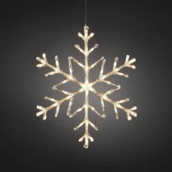Snøfnugg med 60 varmhvite LED 60 cm IP44 utendørs