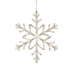 Snøfnugg med 60 varmhvite LED 60 cm IP44 utendørs