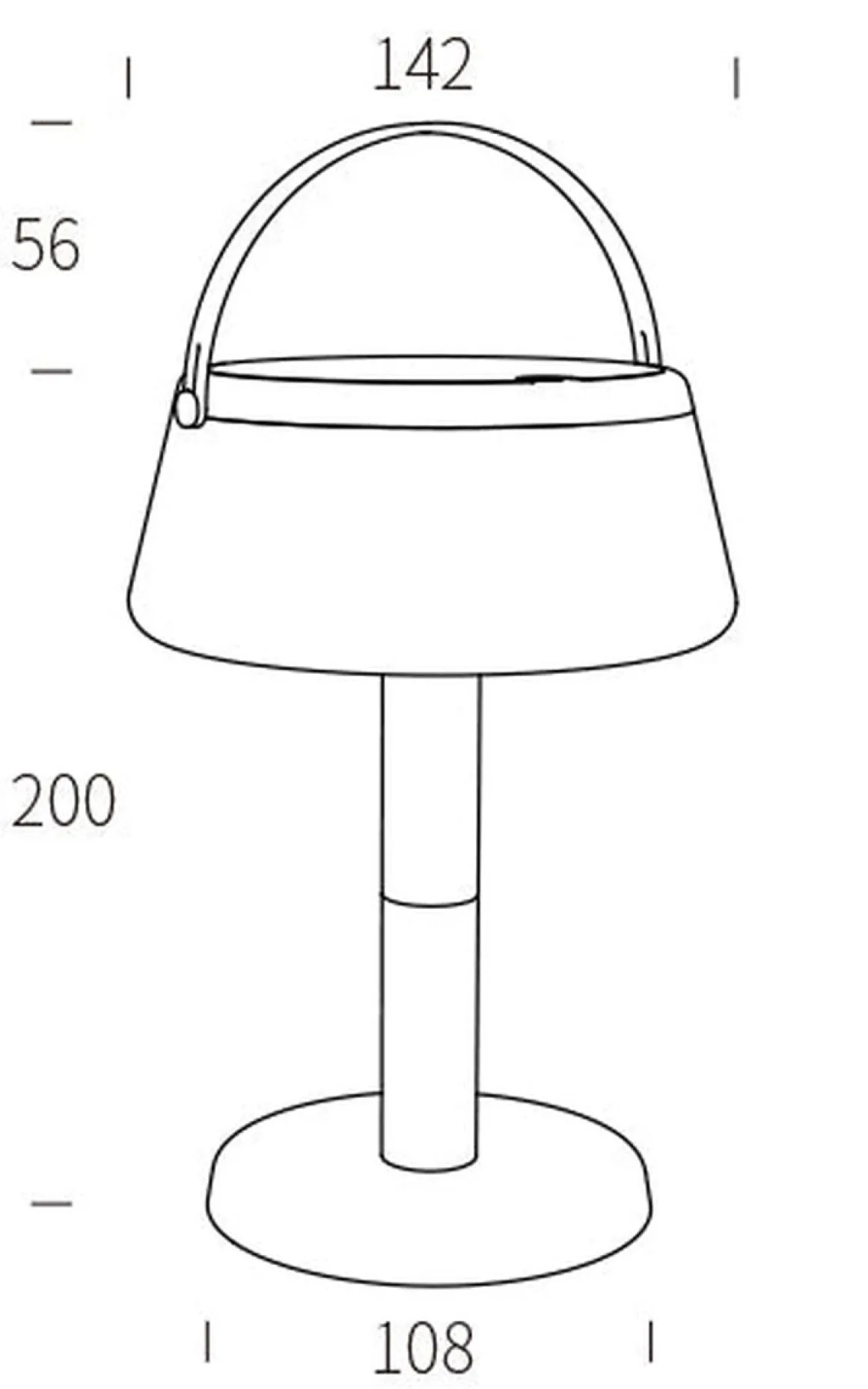 Solar bordlampe 2,2W 2700 Kelvin IP44 utendørs med solcelle
