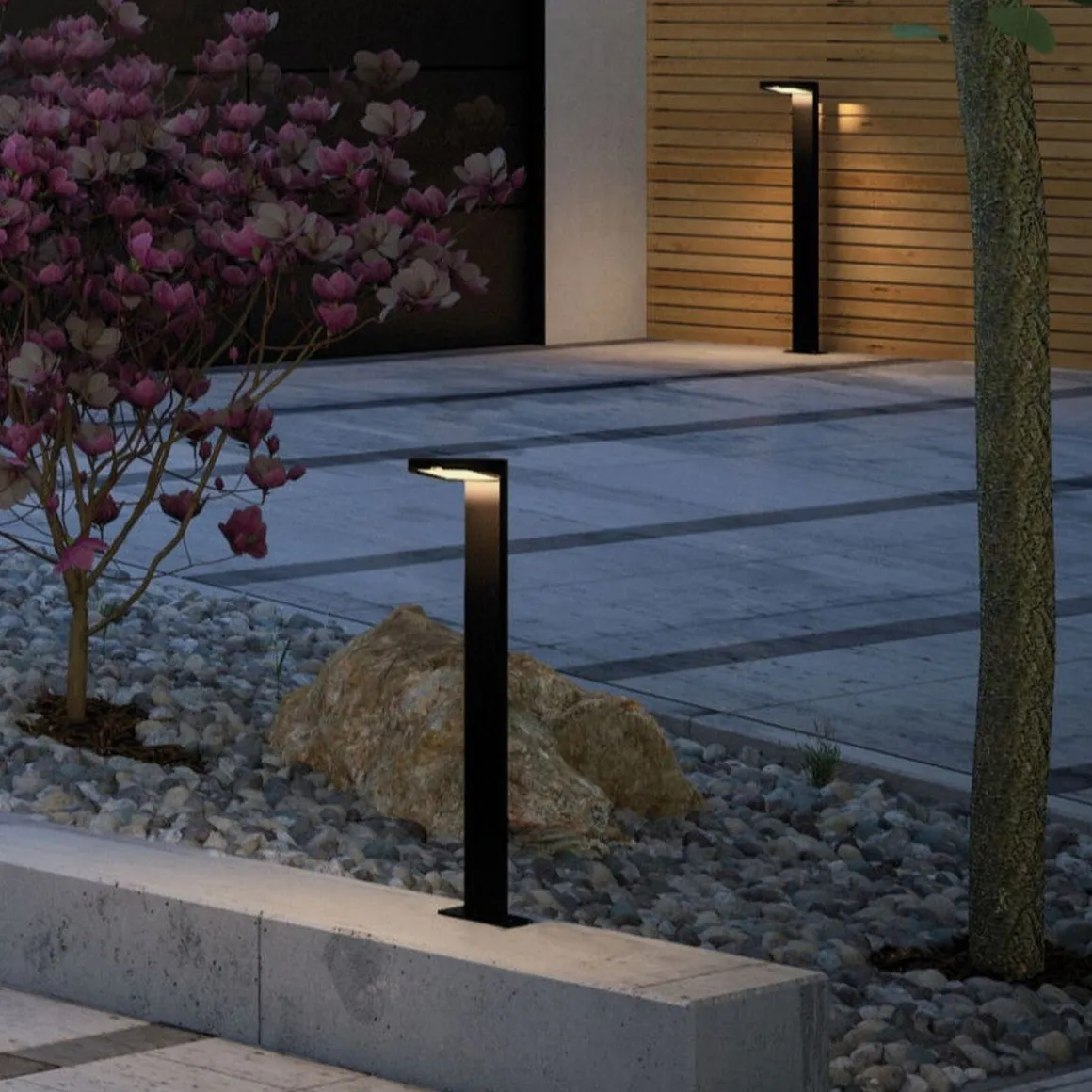 Solar LED pullert 1,2W 3000 Kelvin m/bevegelses sensor IP44 - Solcelle