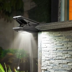 Solar Sensor clips vegglampe utendørs 4W 3000K IP65 - Solcelle