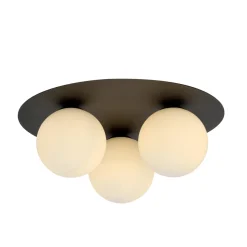 Solar taklampe 3 lys - Svart/Opal