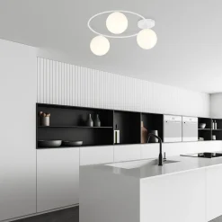 Sopra taklampe 3-lys - Hvit/Opal