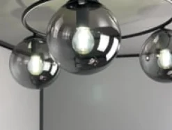 Sopra taklampe 3-lys - Svart/Røykfarget