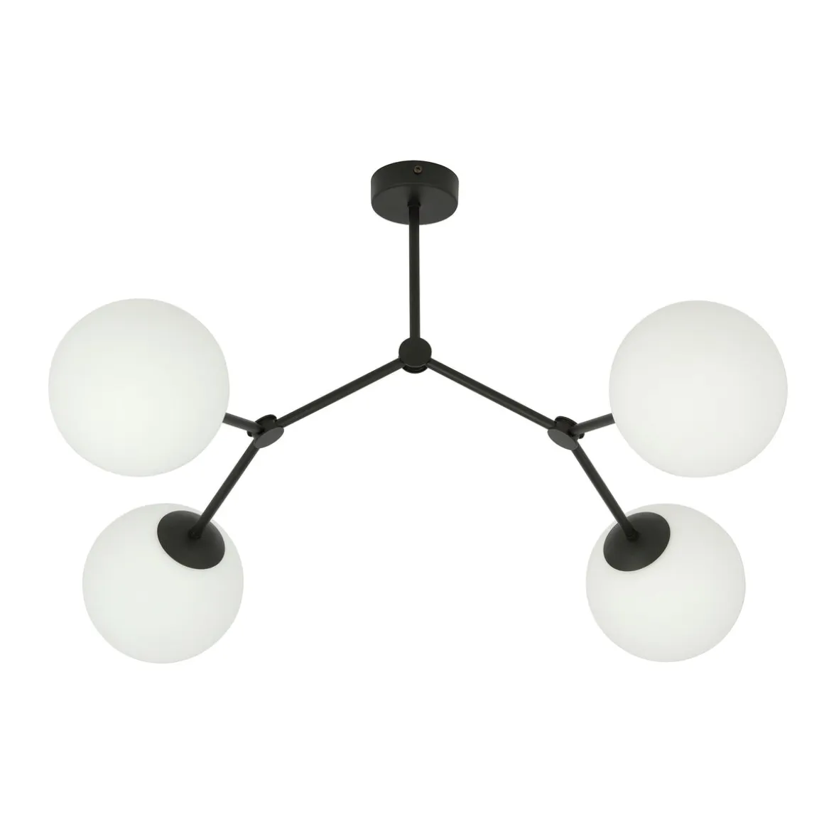 Space taklampe 4 lys - Svart/Opal