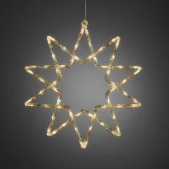 Stjerne med 60 varmhvite LED 58 cm IP44 utendørs
