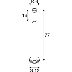 S-tube pullert 77 cm IP65