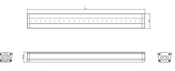 Super Linear skinne 61 cm 10W 3000K dimbar - Hvit