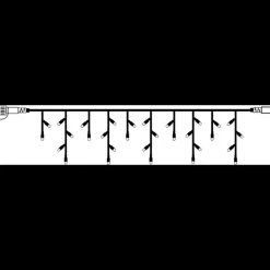 System led lysslynge 3 meter 50 lys varm hvit - Svart