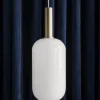 Taklampe Collect Opal Tall-Low socket Messing