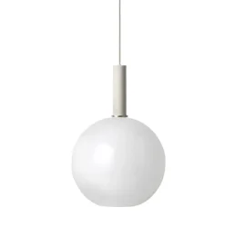 Taklampe Collect Sphere-High Socket Lys grå