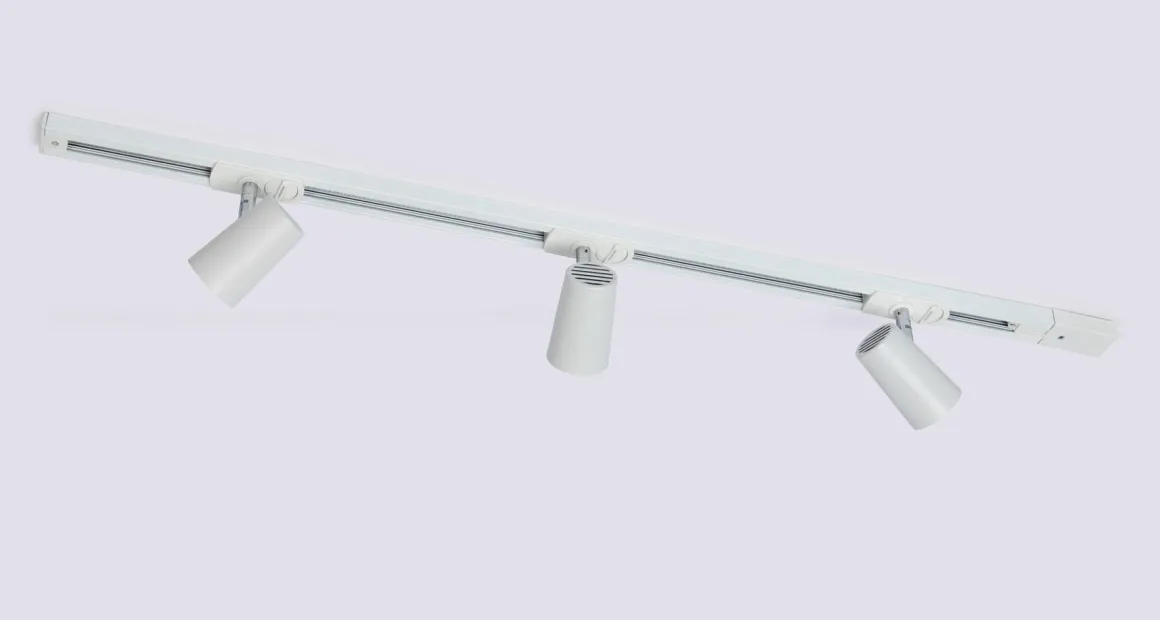 Trackline Conic spotskinne 1 meter 3 spot - Hvit