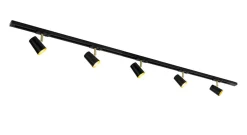 Trackline Conic spotskinne 1,5 meter 5 spot - Svart/Gull