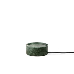 Trip oppladbar bordlampe - Moss marmor/Orange blank skjerm