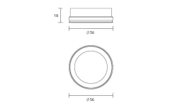 Tube mini Gull Ø59mm Baffel - Gullfarget