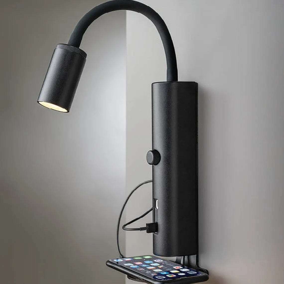 Tube vegglampe med USB 2700K dimbar