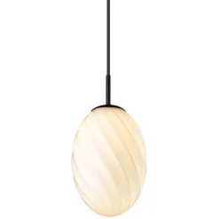 Twist Egg takpendel 15 cm - Svart/Hvit