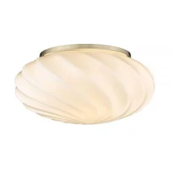 Twist taklampe - Antikk messing / Opal