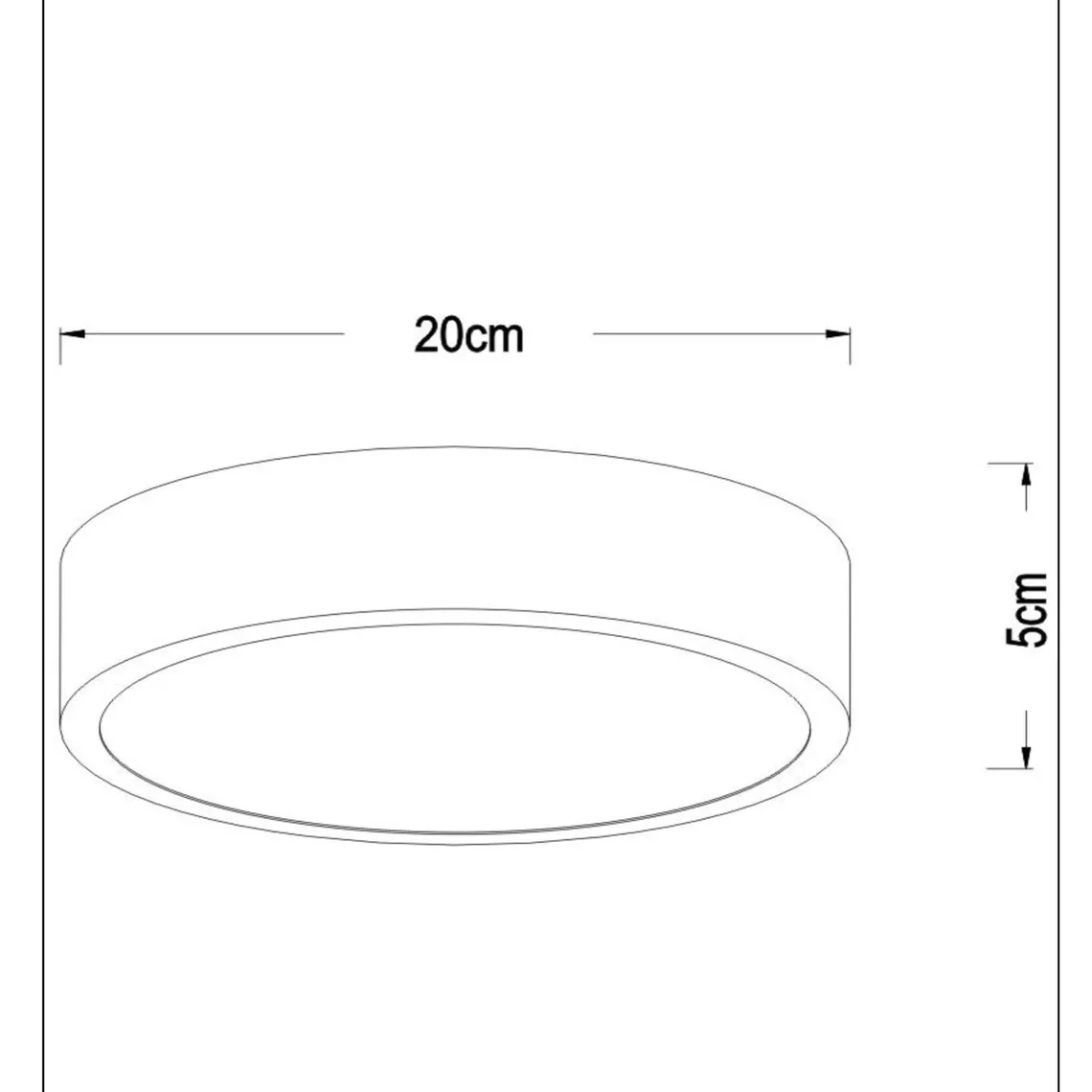 Unar taklampe Ø20cm 3 step dim