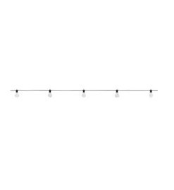 Unite 12 Lysslynge 5 meter med 10 lys 3,6W 2700 Kelvin utendørs IP44 - Utbyggbar - Svart