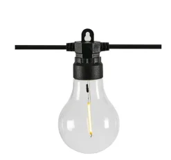 Unite 12 Lysslynge 5 meter med 10 lys 3,6W 2700 Kelvin utendørs IP44 - Utbyggbar - Svart