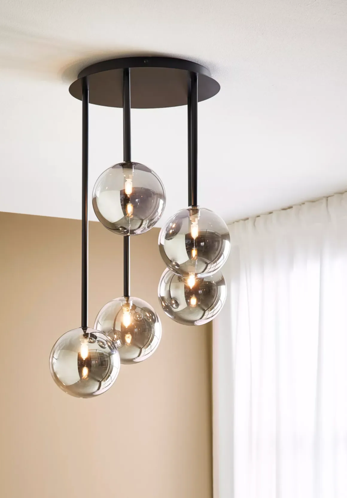 Universe taklampe - Røykfarget glass - Røyk