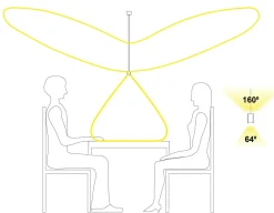 Valentina takpendel 152 cm opp/ned lys 2700 Kelvin
