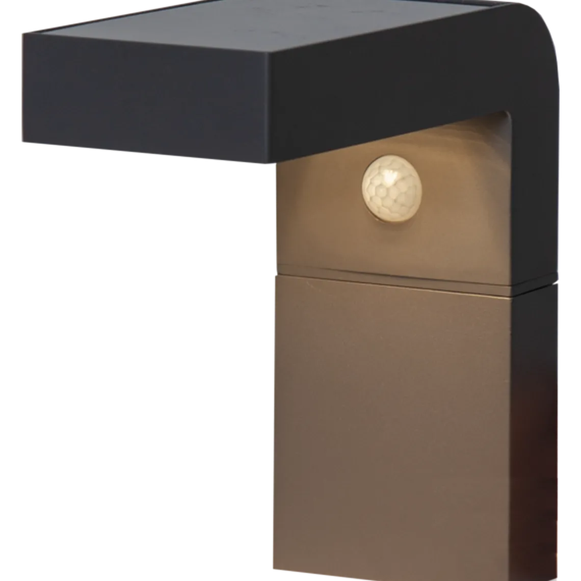 Vegglampe Solcelle med sensor - Svart