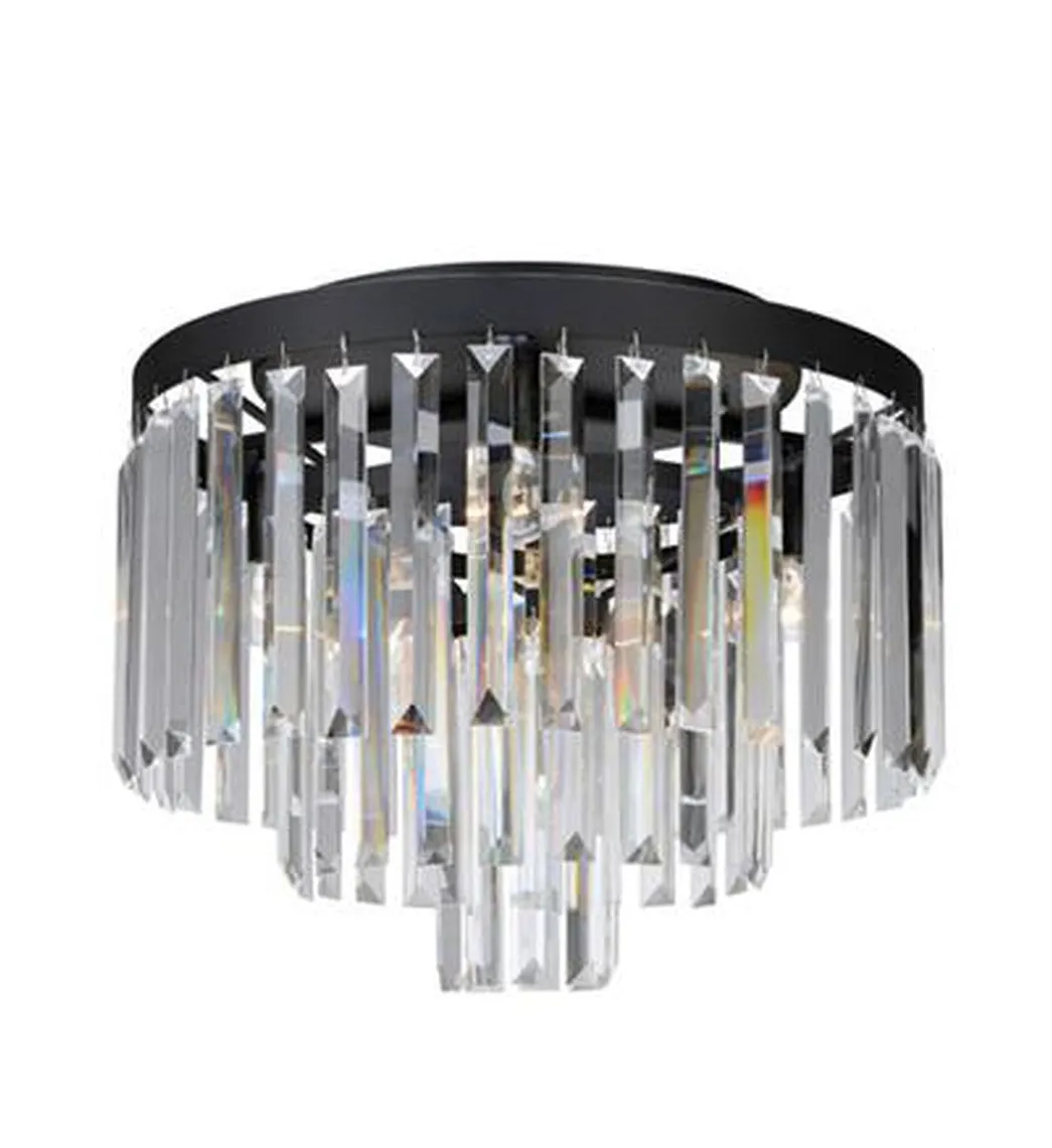 Ventimiglia taklampe 42 cm - Svart/Klar