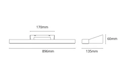 View 900 vegglampe baderom 3000K 30W IP44