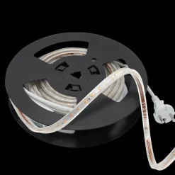 230V LED-Strip 9,2W 3000K IP65 Dimbar m/stikkontakt - 20 meter