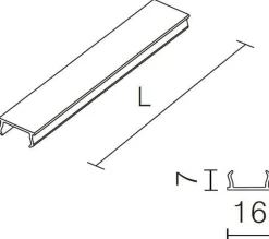 Vox dekklist til skinne 1 meter - Pure White