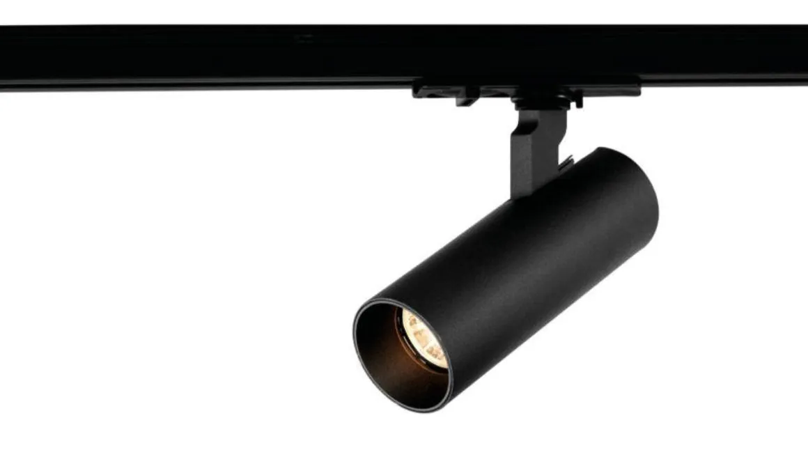 Vox Ezra spotskinne 4 spotter 2 meter 4x10W 2700K dimbar RA90 - Svart