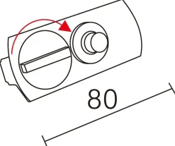 Vox pendeladapter for spotskinne - Svart