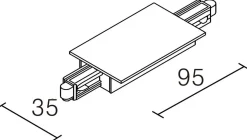 Vox recessed for innfelling senterkobling - Hvit