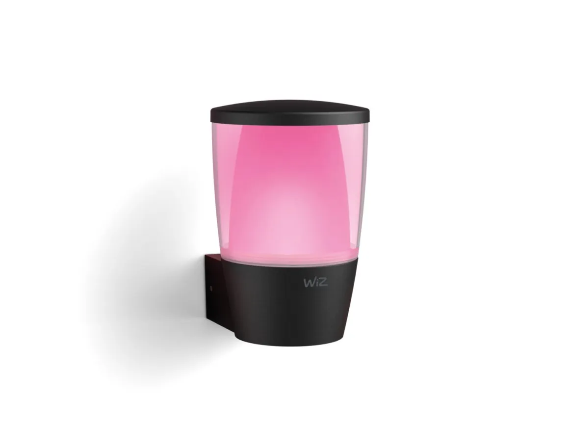 WiZ Elpas smart vegglampe 8,5W utendørs IP44 RGB Fullfarge Wifi - Svart