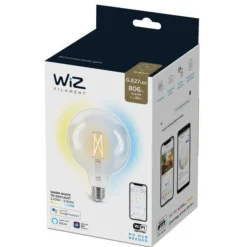 WiZ E27 Lyspære filament G125 6,7W Wifi - Justerbar fargetemperatur 2700-6500 Kelvin