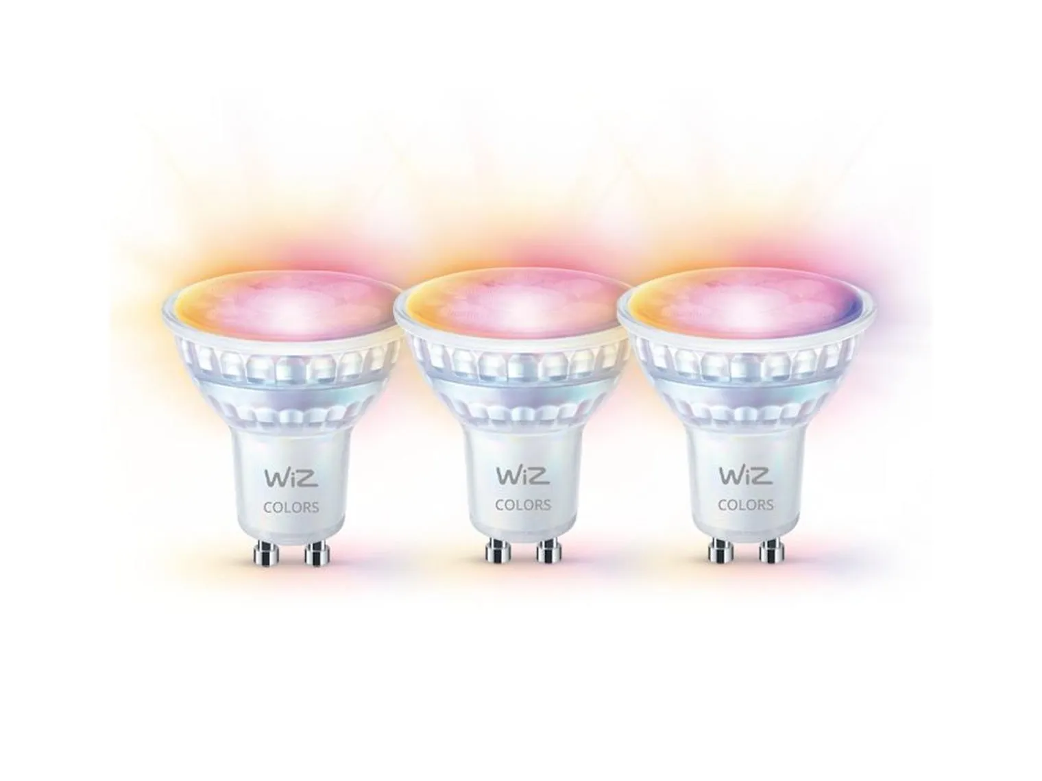 WiZ GU10 Lyspære 4,7W Wifi - Fullfarge 3 pakning