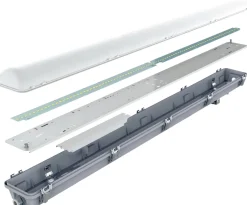 Work armatur 50W IK10 4000K IP66 - Grå/Hvit