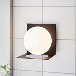 Zenit vegglampe IP44 - Svart - Svart